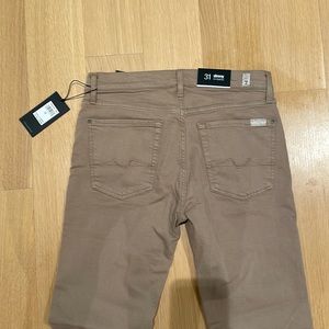 7 for all mankind slim straight leg jean tan 31W 34L